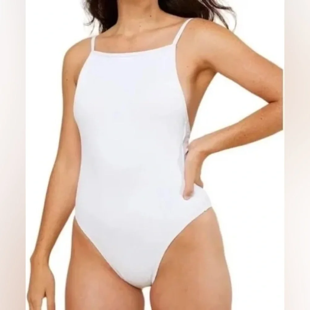 ANDIE Swim: The Paloma Rib One Piece in‎ White